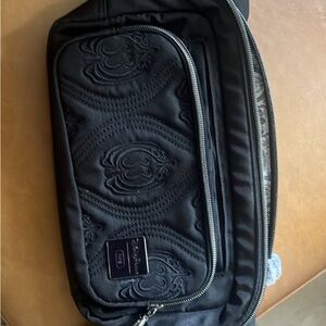 Black Embroidered Men's Bag